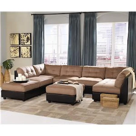 Contemporary Two Tone Sectional Sofa